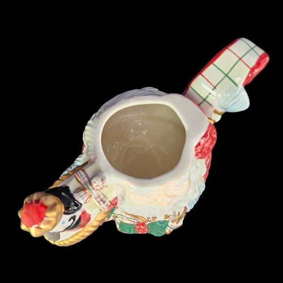 Santa Claus Teapot Christmas Figural Tea Pot Ceramic St‎ Nicholas Decor Box New - Picture 8 of 12